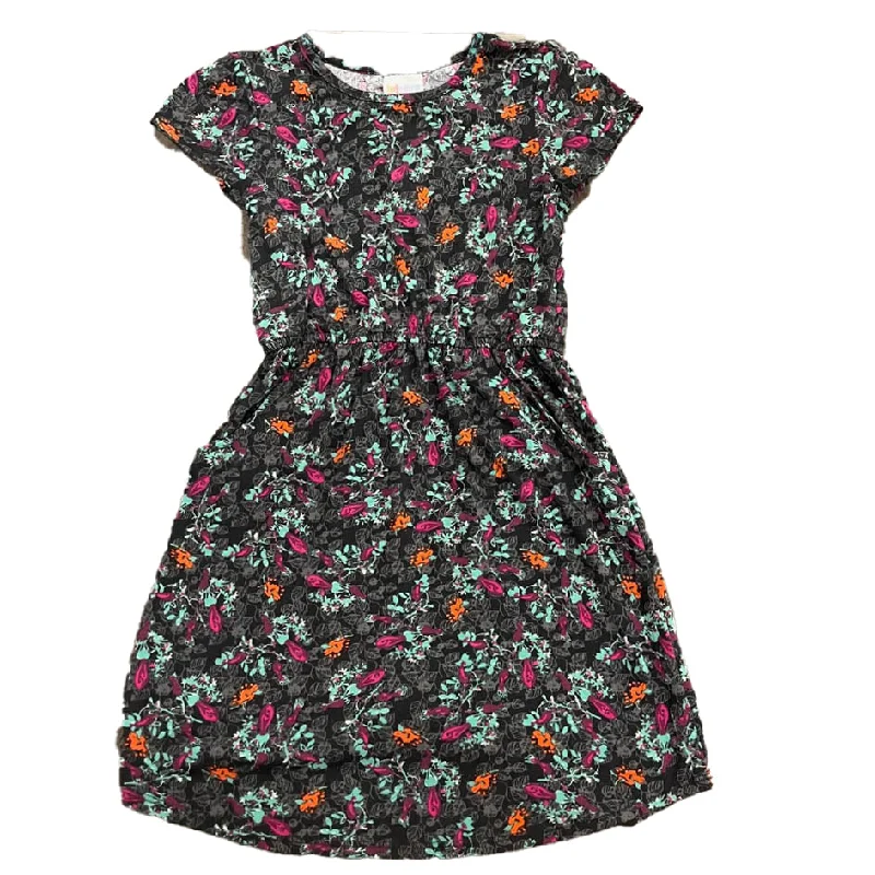 Lularoe Girls Black | Purple | Green Dress Floral unclassified dresses