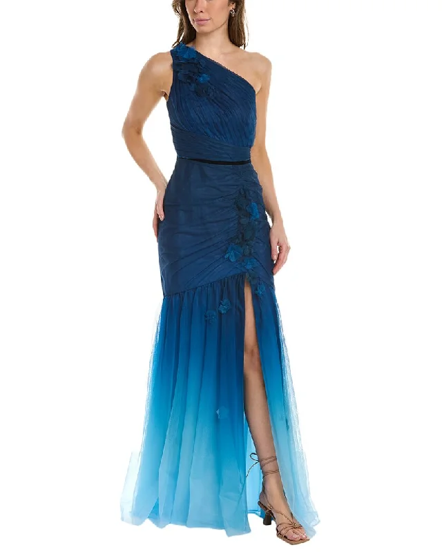 Marchesa Notte Ombre One-Shoulder Gown Club unclassified dresses