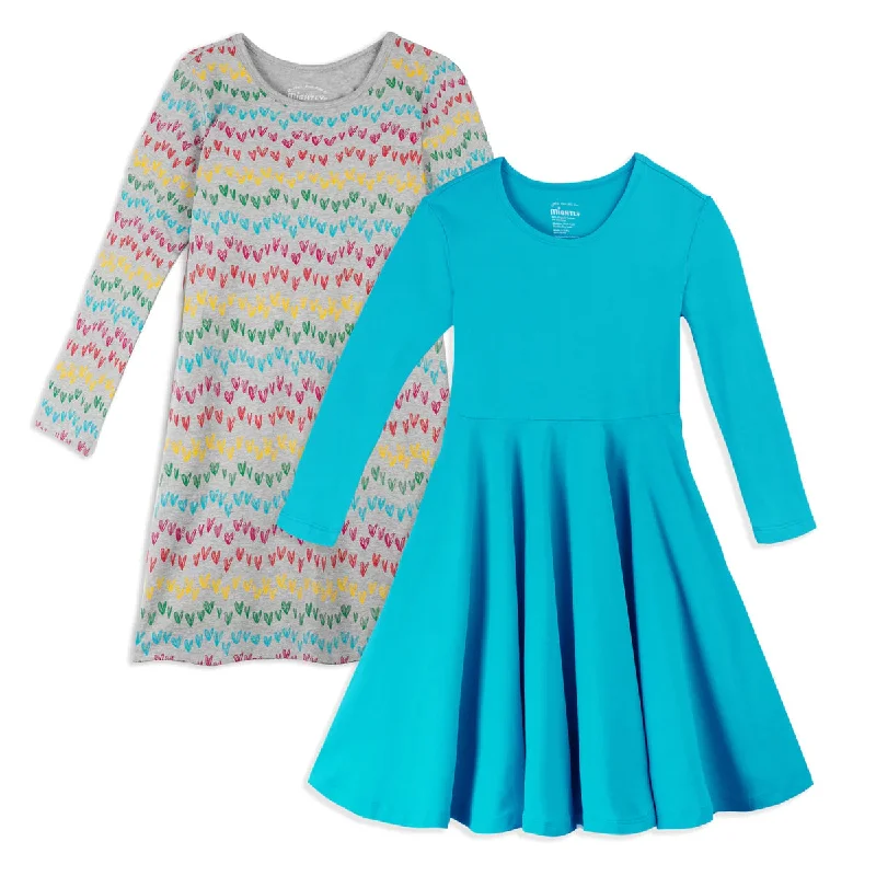 Mightly Girls Rainbow Hearts Dress Petite unclassified dresses