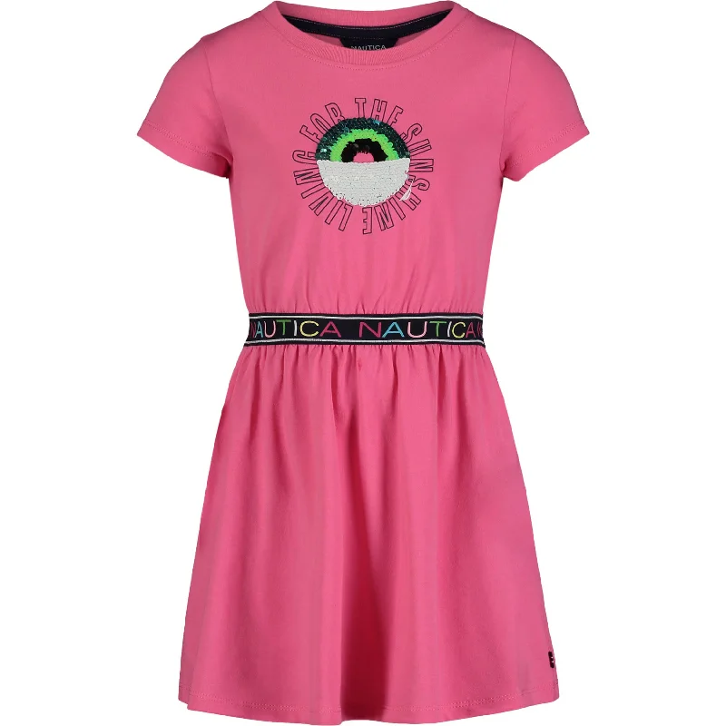 Nautica Little Girls' Logo Elastic Dress (4-6X) Women's unclassified dresses