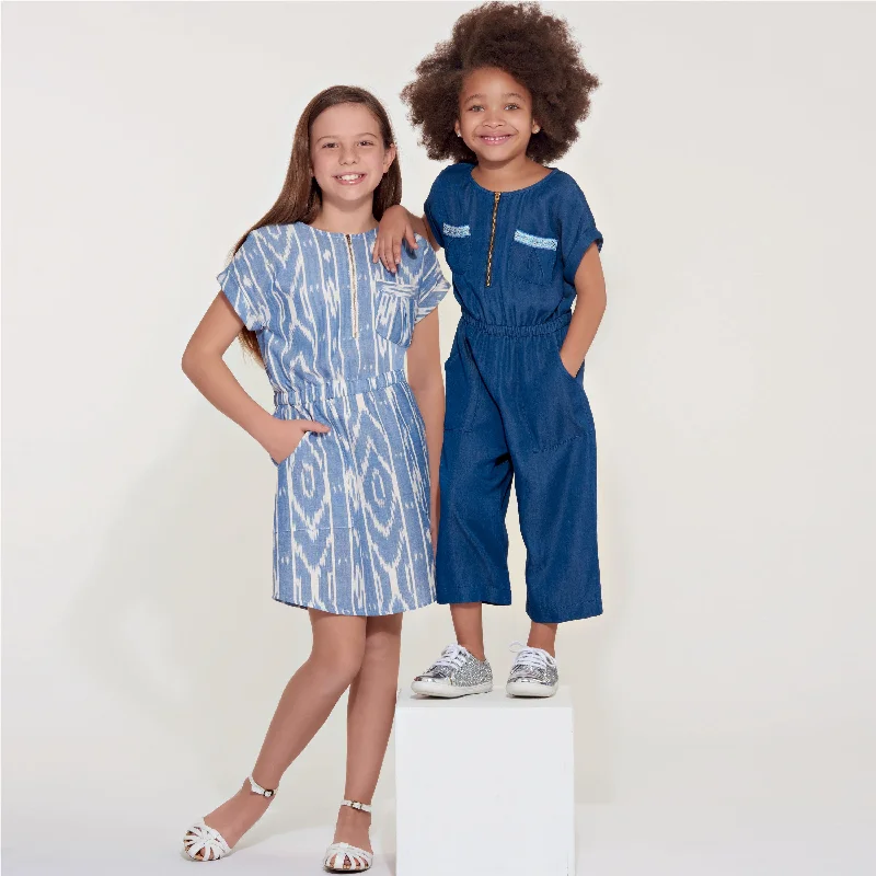 New Look Child/Teen Jumpsuit and Dress N6612 Flowy unclassified dresses