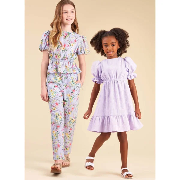 New Look Child/Teen Top, Dress and Trousers N6739 Street style unclassified dresses