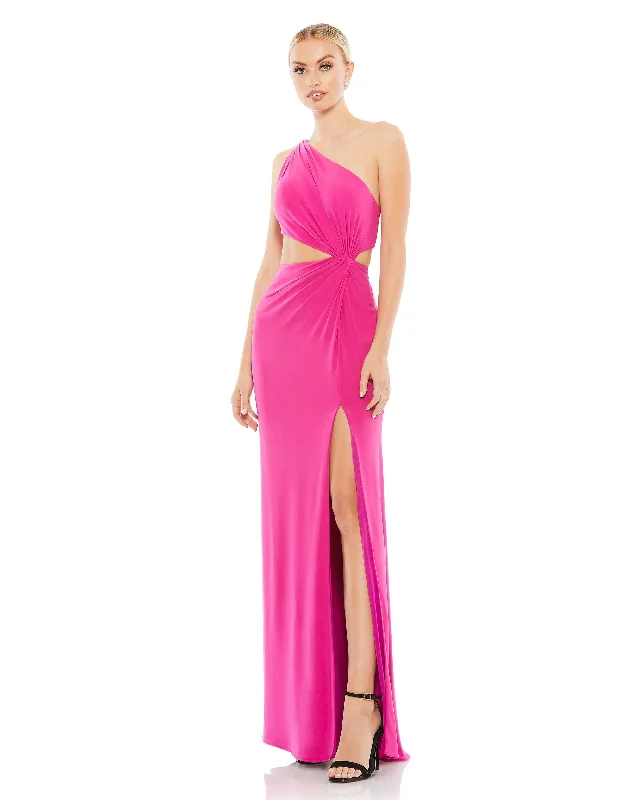 One Shoulder Ruched Cut Out Jersey Gown Petite unclassified dresses