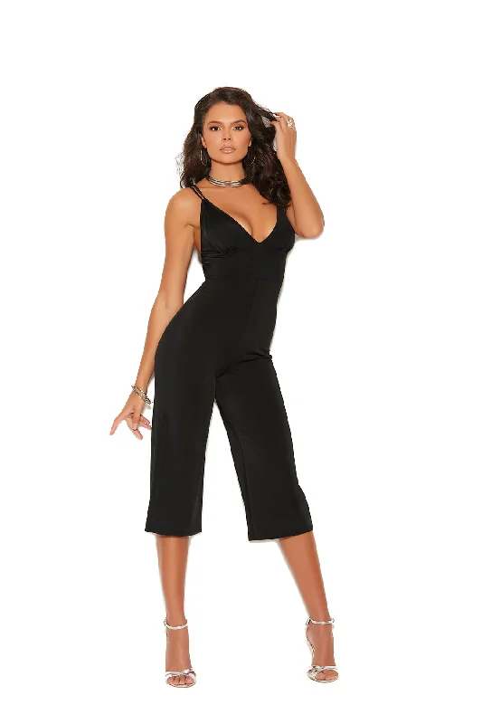 Relaxed Lycra Deep V Jumpsuit Velvet unclassified dresses