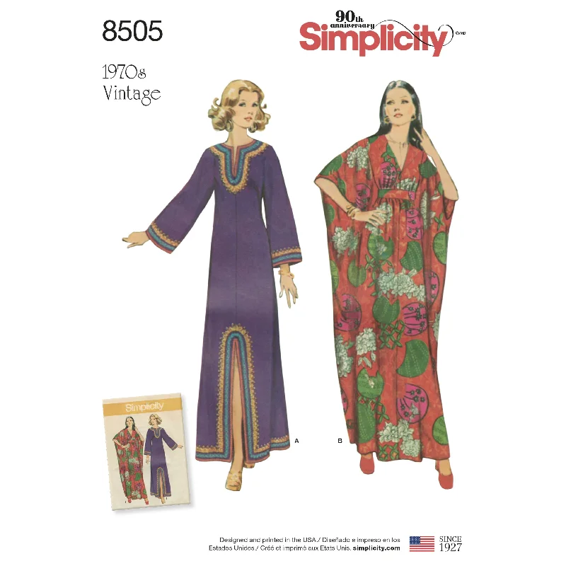 Simplicity Pattern 8505  ankle length caftan Stretchy unclassified dresses