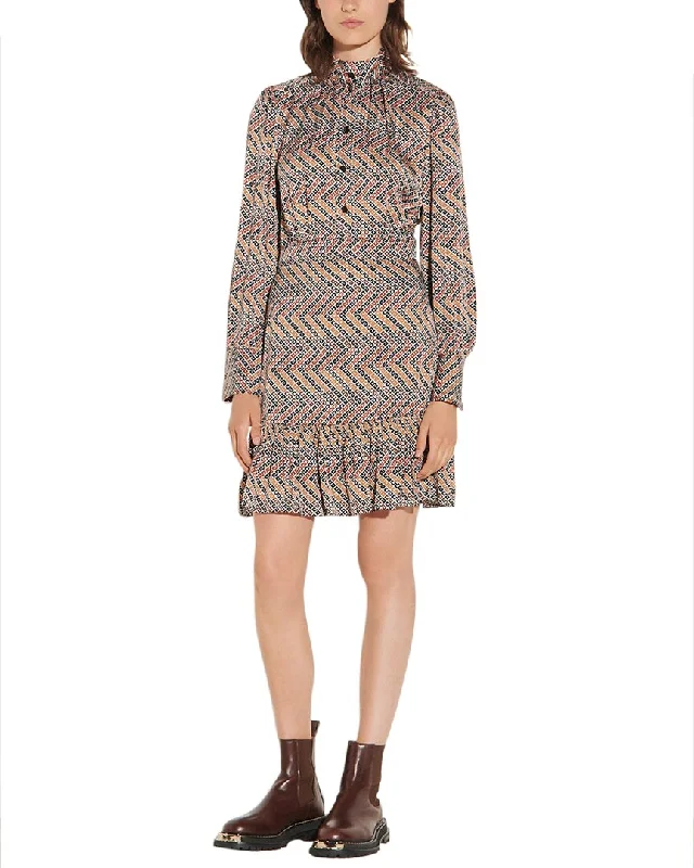 Sandro Woven Dress Silk unclassified dresses