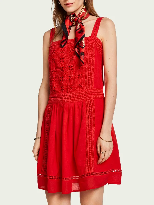 Scotch & Soda Broderie Anglaise Dress Tiered unclassified dresses