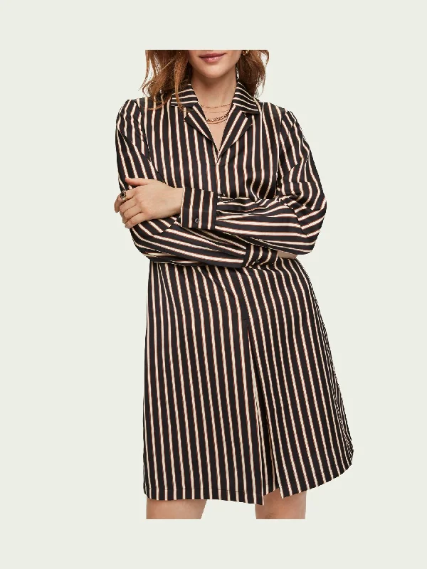 Scotch & Soda Striped Pleat Detail Dress Anniversary unclassified dresses