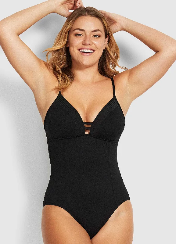 Seafolly Quilted One Piece - Black Casual chic unclassified dresses