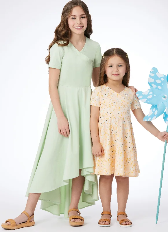 McCall's sewing pattern 8520 Children's and Girls' Knit Dresses Casual chic unclassified dresses