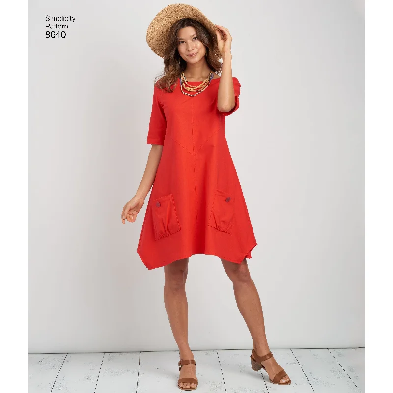 Simplicity Pattern 8640  loose fitting dress High-low unclassified dresses