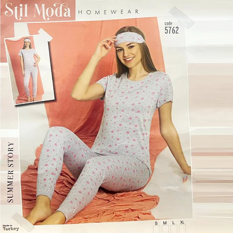 Still Moda Home wear Turkish Viscose Pajama-5762 Metallic unclassified dresses