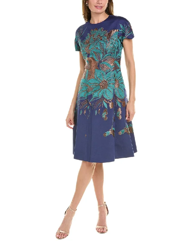 Teri Jon by Rickie Freeman Brocade A-Line Dress Fall unclassified dresses