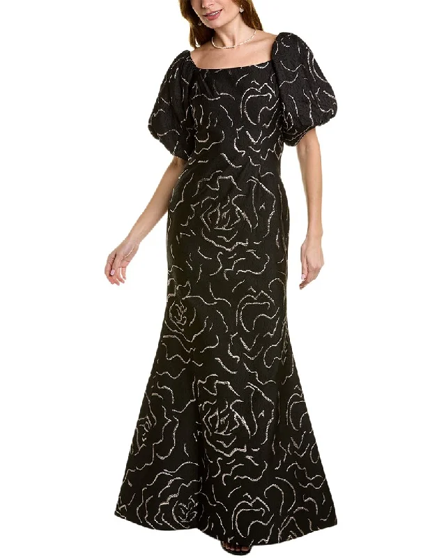 Teri Jon by Rickie Freeman Jacquard Gown Chiffon unclassified dresses