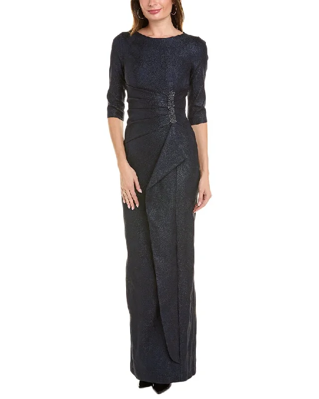 Teri Jon by Rickie Freeman Jacquard Gown Chiffon unclassified dresses