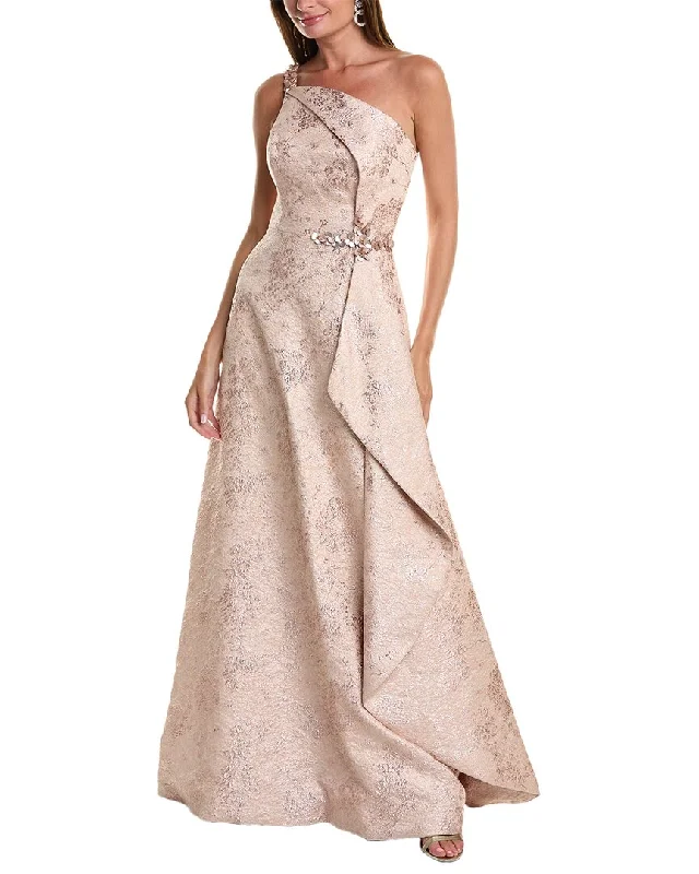 Teri Jon by Rickie Freeman Metallic Jacquard Gown Best-selling unclassified dresses