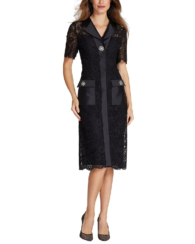 Teri Jon by Rickie Freeman Special Occasion Silk-Blend Embellished Dress Stylish unclassified dresses