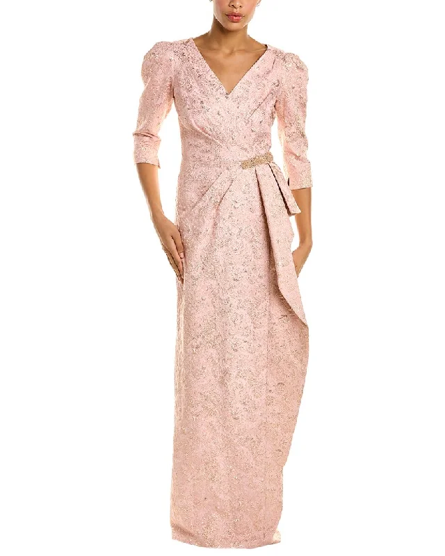 Teri Jon Surplice Column Gown Anniversary unclassified dresses