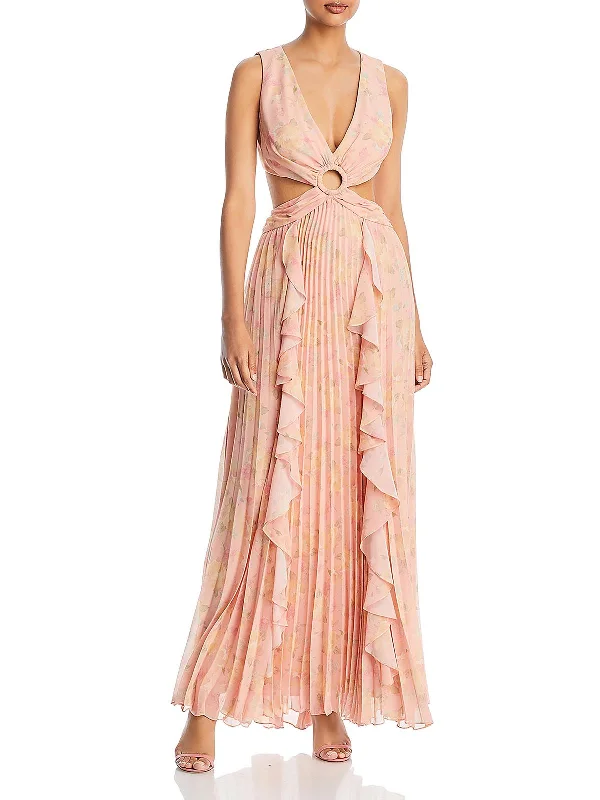 Womens Chiffon Cut-Out Evening Dress Best-selling unclassified dresses