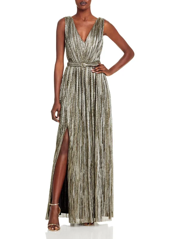 Womens Metallic Sleeveless Evening Dress Unique unclassified dresses