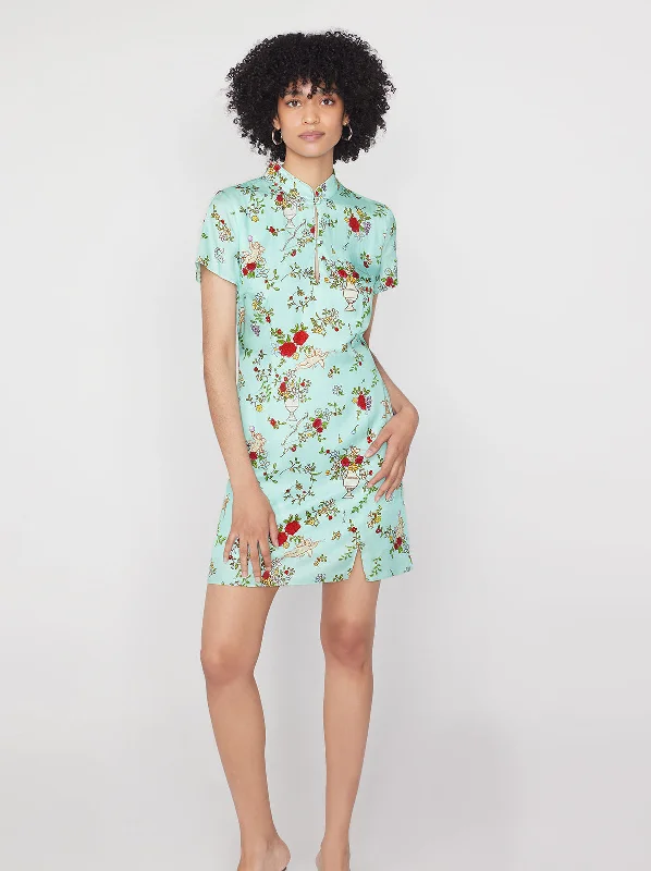 Gretchen Mint Cherub Print Mini Dress Camo Mini Skirt