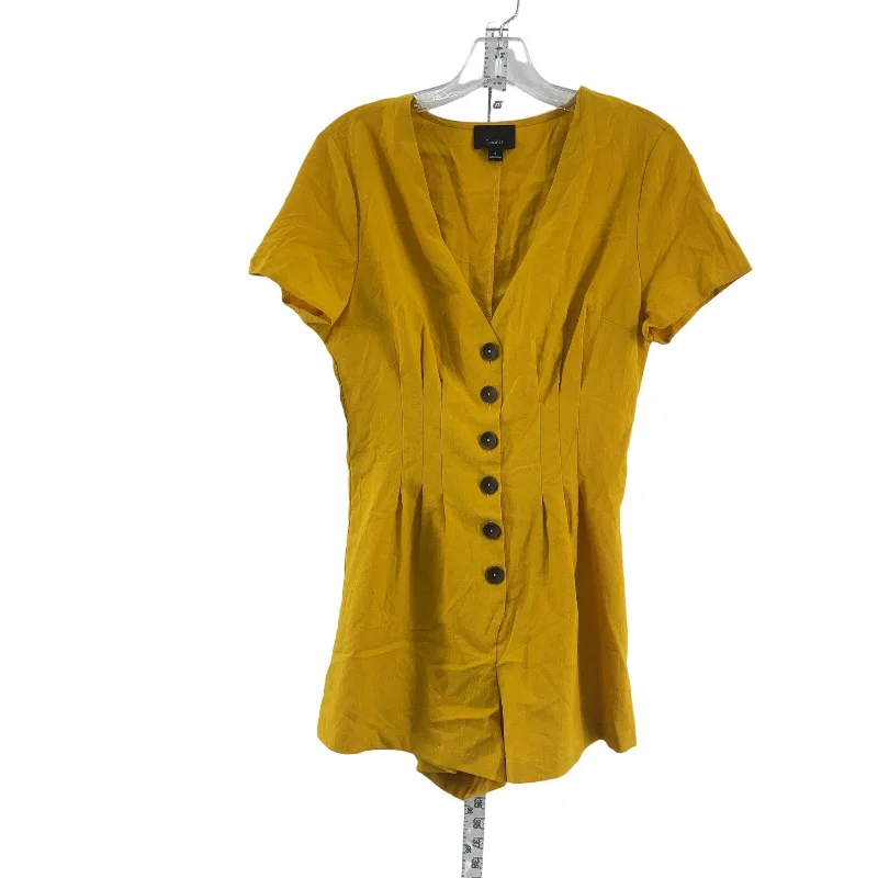 Lumiere Women's Yellow Shirt Mini Dress S - New With Tags, Rayon Floral A-line Skirt